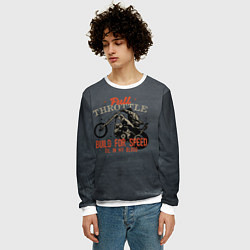 Свитшот мужской Full Throttle Полный газ, цвет: 3D-белый — фото 2