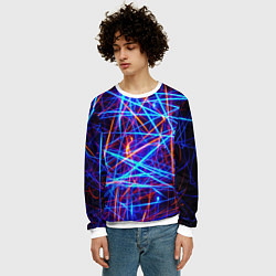 Свитшот мужской Neon pattern Fashion 2055, цвет: 3D-белый — фото 2