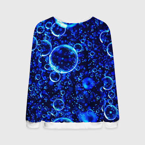 Мужской свитшот Пузыри воздуха в воде Pattern / 3D-Белый – фото 2