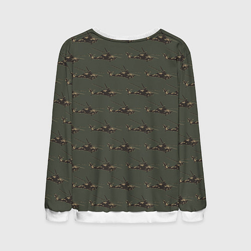 Мужской свитшот Вертолеты паттерн / 3D-Белый – фото 2