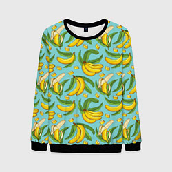 Свитшот мужской Banana pattern Summer Fashion 2022, цвет: 3D-черный