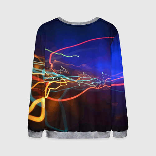 Мужской свитшот Neon vanguard pattern Lightning Fashion 2023 / 3D-Меланж – фото 2