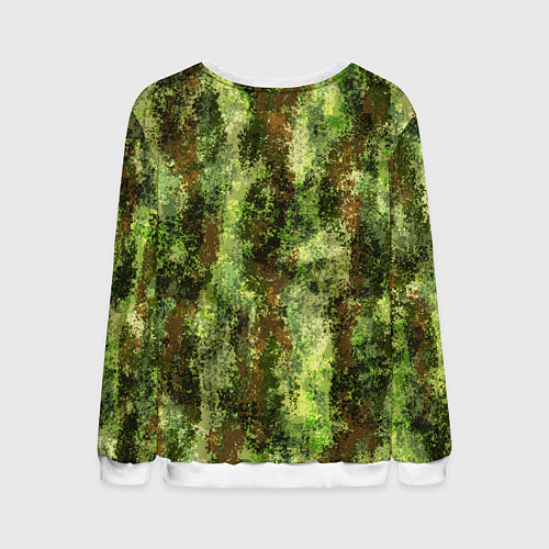 Мужской свитшот Пиксельный камуфляж Шерхан Лес / 3D-Белый – фото 2