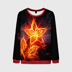 Свитшот мужской Flower Neon Fashion 2035 Flame, цвет: 3D-красный