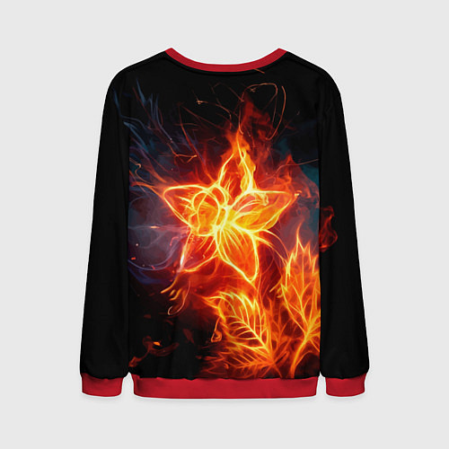 Мужской свитшот Flower Neon Fashion 2035 Flame / 3D-Красный – фото 2