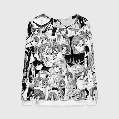 Мужской свитшот Когда плачут цикады pattern / 3D-Белый – фото 2