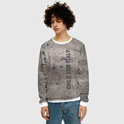 Свитшот мужской Only for Italy Мешковина Авангард Hype, цвет: 3D-белый — фото 2