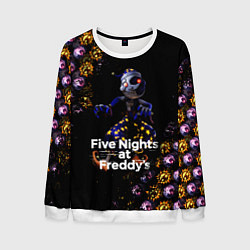 Свитшот мужской Five Nights at Freddys Луна паттерн, цвет: 3D-белый