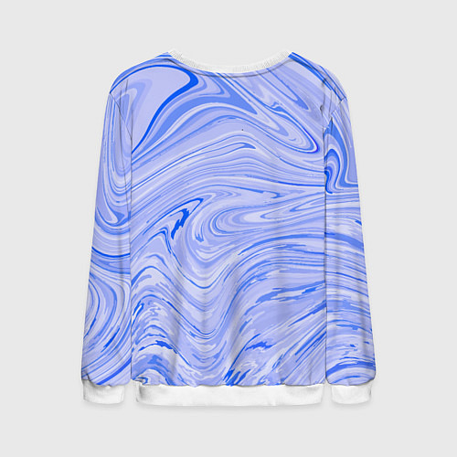 Мужской свитшот Abstract lavender pattern / 3D-Белый – фото 2