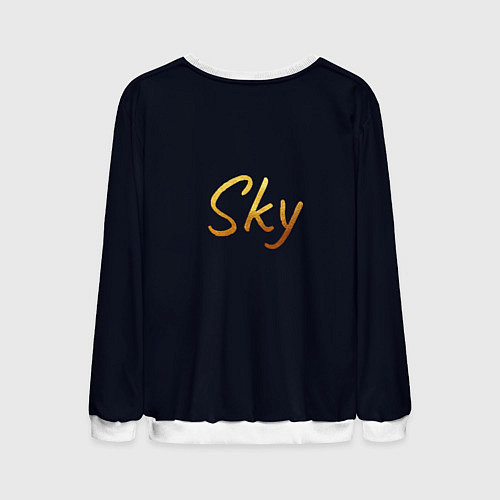 Мужской свитшот Sky Кошачья Маска / 3D-Белый – фото 2