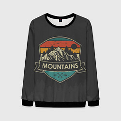 Свитшот мужской Горы Mountains, цвет: 3D-черный