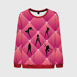 Свитшот мужской Веселый Танцующий Счастливый, цвет: 3D-красный