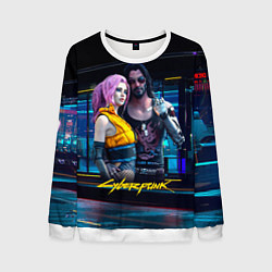 Мужской свитшот Johnny и Vi Girl Cyberpunk2077