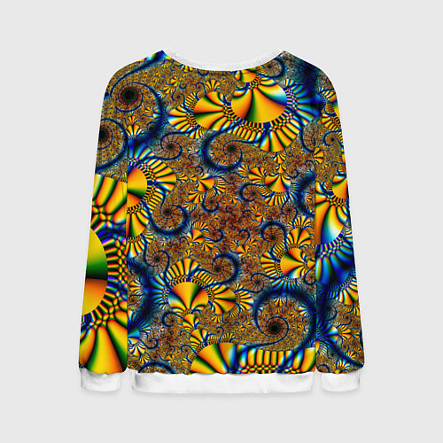 Мужской свитшот FRACTAL COLOR PATTERN / 3D-Белый – фото 2