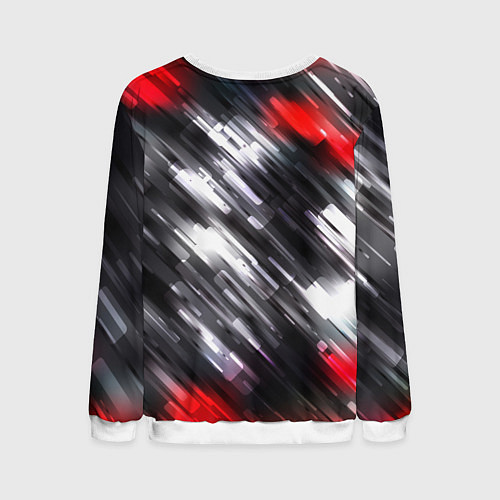 Мужской свитшот NEON abstract pattern неоновая абстракция / 3D-Белый – фото 2