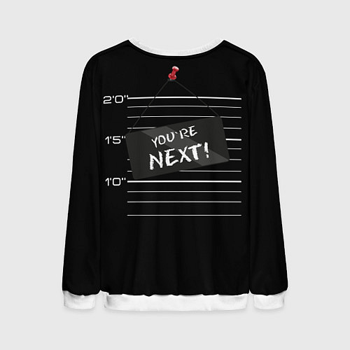 Мужской свитшот Злая сиба-ину / 3D-Белый – фото 2