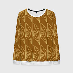 Свитшот мужской Египетский пшеничный узор, цвет: 3D-белый