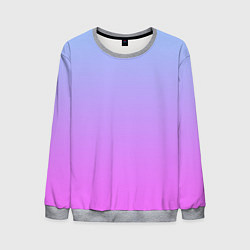 Свитшот мужской Голубо-розовый градиент, цвет: 3D-меланж
