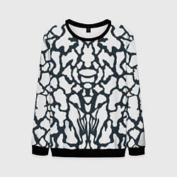 Свитшот мужской Animal Black and White Pattern, цвет: 3D-черный