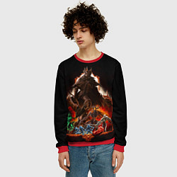 Свитшот мужской BLOODBORNE Экспозиция боссов, цвет: 3D-красный — фото 2
