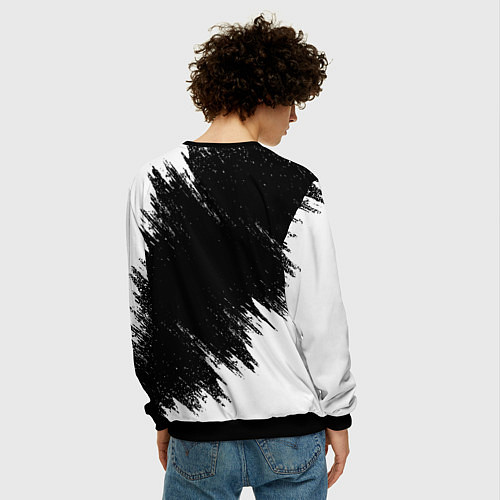 Мужской свитшот Миша ах*енный как ни крути / 3D-Черный – фото 4