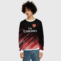 Свитшот мужской Arsenal полосы, цвет: 3D-белый — фото 2