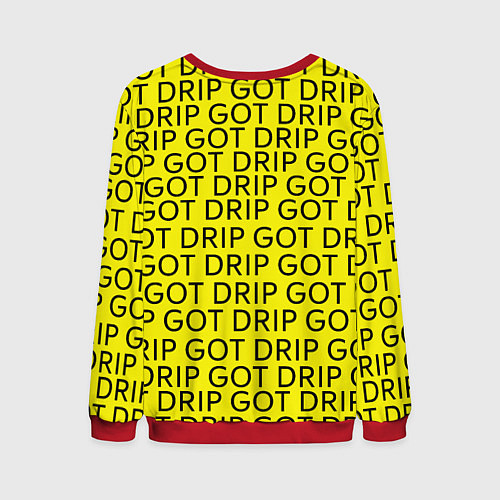 Мужской свитшот I GOT A DRIP / 3D-Красный – фото 2