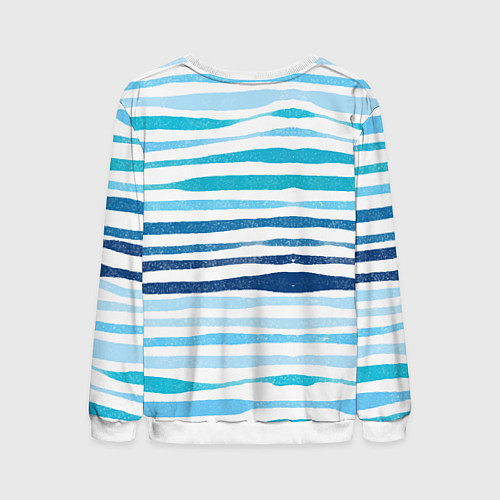 Мужской свитшот Синий крабик / 3D-Белый – фото 2