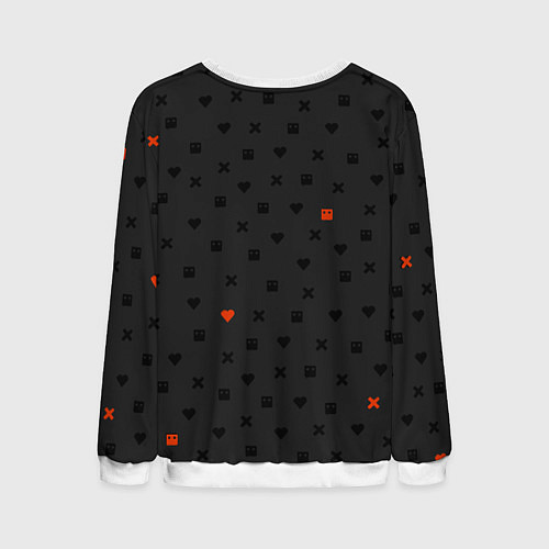Мужской свитшот Love Death and Robots black pattern / 3D-Белый – фото 2