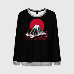 Мужской свитшот Гора Фудзи Цветение сакуры