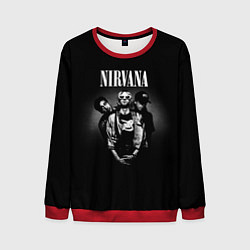 Свитшот мужской Nirvana рок-группа, цвет: 3D-красный