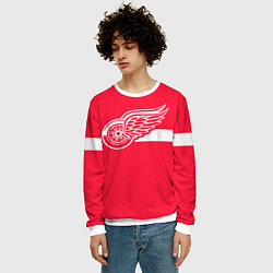 Свитшот мужской Детройт Ред Уингз Форма, цвет: 3D-белый — фото 2