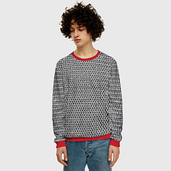 Свитшот мужской Железная кольчуга, цвет: 3D-красный — фото 2