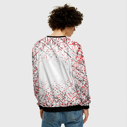 Мужской свитшот Ac milan logo / 3D-Черный – фото 4