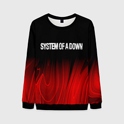 Мужской свитшот System of a Down Red Plasma