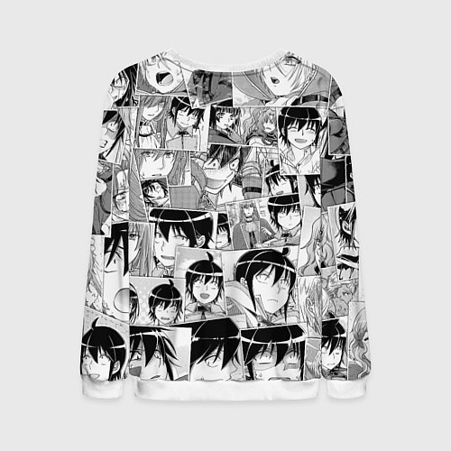 Мужской свитшот Tsuki ga Michibiku Isekai Douchuu pattern / 3D-Белый – фото 2