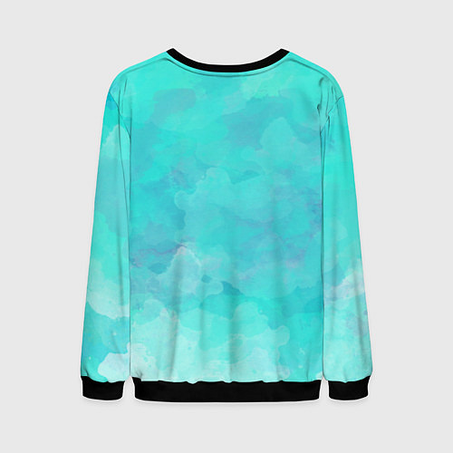 Мужской свитшот Surf - девушка / 3D-Черный – фото 2