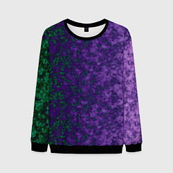 Свитшот мужской Marble texture purple green color, цвет: 3D-черный