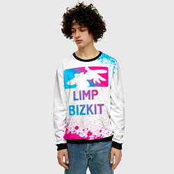 Свитшот мужской Limp Bizkit Neon Gradient, цвет: 3D-черный — фото 2