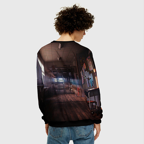 Мужской свитшот Love is war Госпожа Кагуя - Синомия / 3D-Черный – фото 4