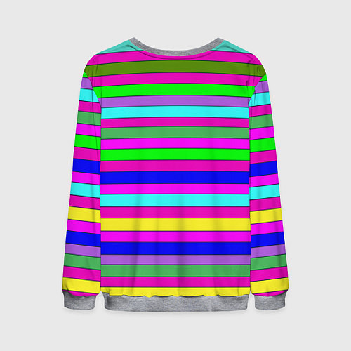 Мужской свитшот Multicolored neon bright stripes / 3D-Меланж – фото 2