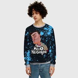 Свитшот мужской Hello Neighbor Привет сосед Ник Рот, цвет: 3D-меланж — фото 2