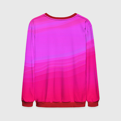 Мужской свитшот Neon pink bright abstract background / 3D-Красный – фото 2