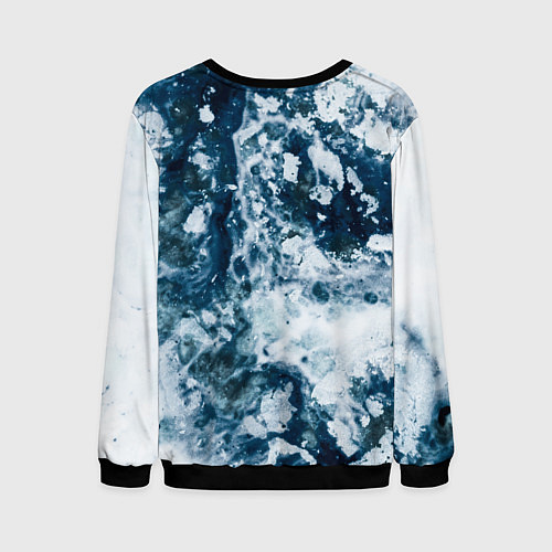 Мужской свитшот Замерзшие Лужи Зимы / 3D-Черный – фото 2