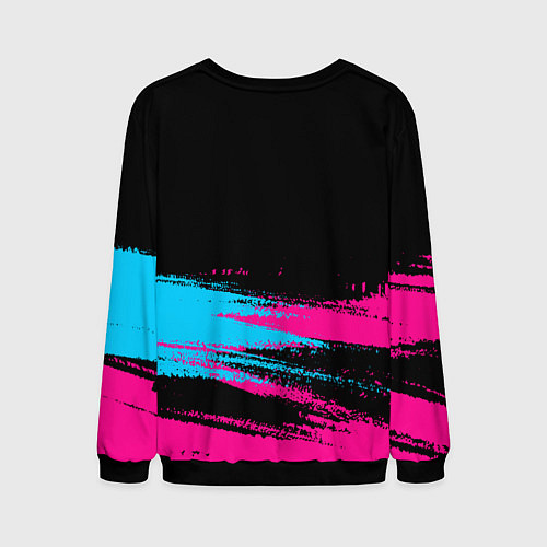 Мужской свитшот Queen Neon Gradient / 3D-Черный – фото 2