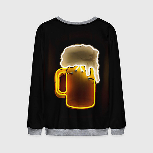 Мужской свитшот Неоновое пиво - Жёлтый / 3D-Меланж – фото 2