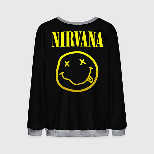 Мужской свитшот Nirvana - Kurt Donald Cobain / 3D-Меланж – фото 2