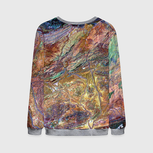 Мужской свитшот Горная порода возраст которых превышает 3,6 миллиа / 3D-Меланж – фото 2