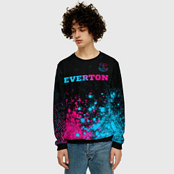 Свитшот мужской Everton - neon gradient, цвет: 3D-черный — фото 2