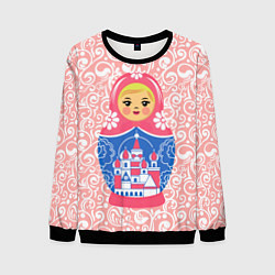 Мужской свитшот Матрешка в узорах